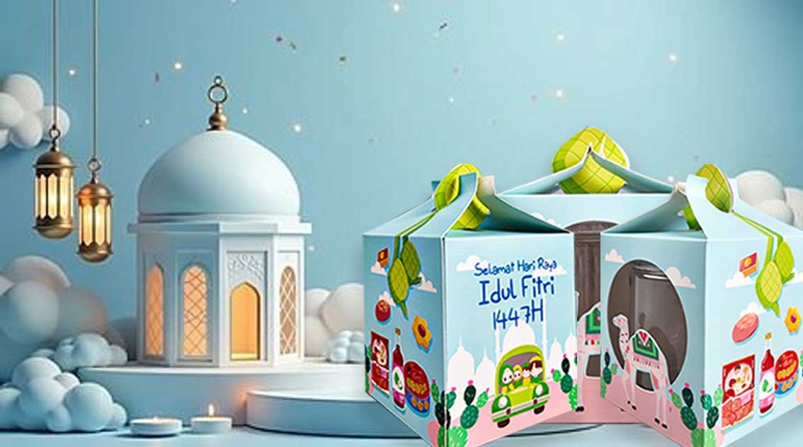 Gable box custom premium dari Bintang Sempurna untk Hampes Lebaran