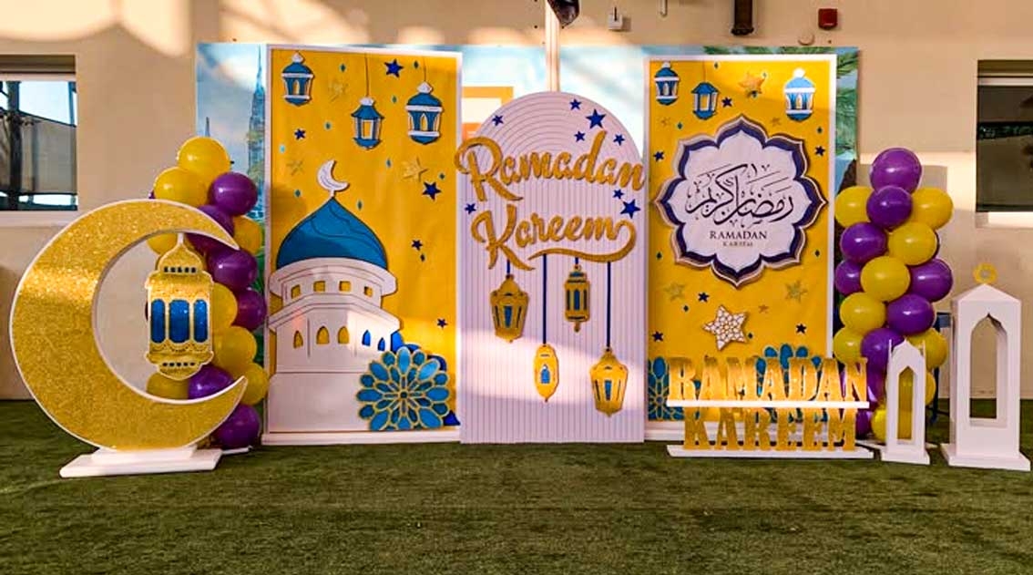 cetak backdrop dekorasi Ramadan di Bintang Sempurna
