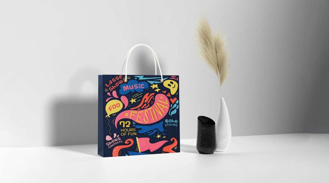 Ilustrasi paper bag custom di Bintang Sempurna