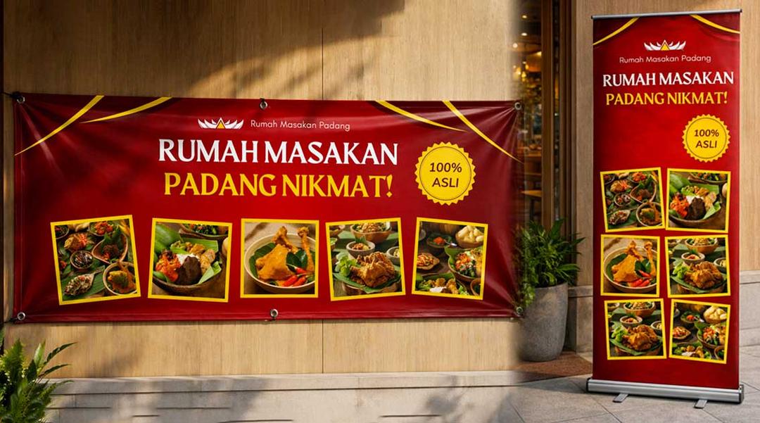Jasa percetakan banner dan roll banner di Bintang Sempurna